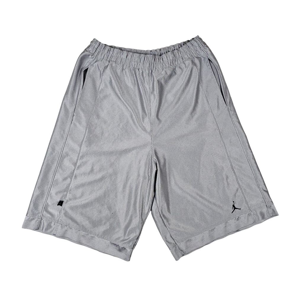 Air Jordan Dazzle Shorts Men's Medium Silver Shiny Basketball